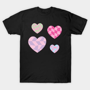 Y2K Pink cute hearts Pattern T-Shirt